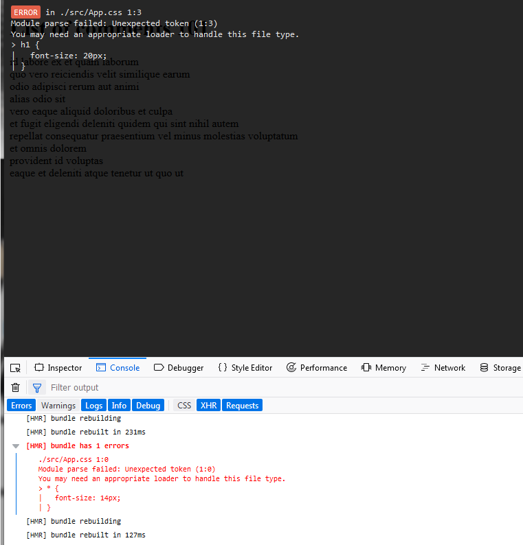 Missing CSS loadeR
