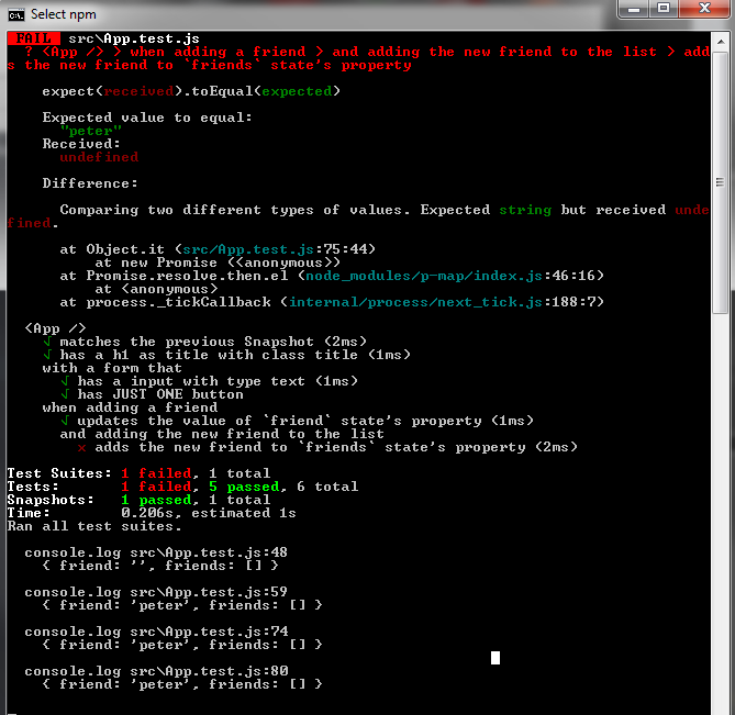 Unit Test: Store issue 1